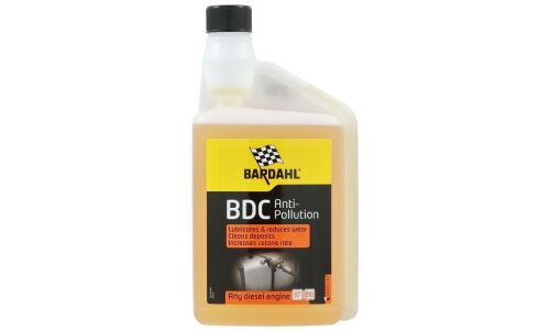 Присадка в топливо Bardahl BDC Anti-Pollution, антигель и цетан-корректор, для дизельных двигателей, бутылка 1л, арт. 1260