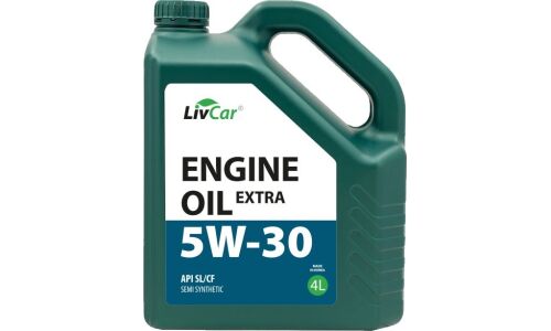 Масло моторное LivCar Engine Oil Extra 5w30, полусинтетическое, API SL/CF, универсальное, 4л, арт. LC2610530-004