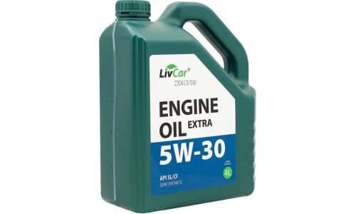 Масло моторное LivCar Engine Oil Extra 5w30, полусинтетическое, API SL/CF, универсальное, 4л, арт. LC2610530-004