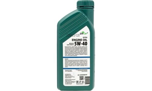 Масло моторное LivCar Engine Oil Extra 5w40, полусинтетическое API SL/CF, универсальное, 1л, арт. LC2610540-001