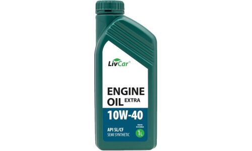 Масло моторное LivCar Engine Oil Extra 10w40, полусинтетическое, API SL/CF, универсальное, 1л, арт. LC2611040-001