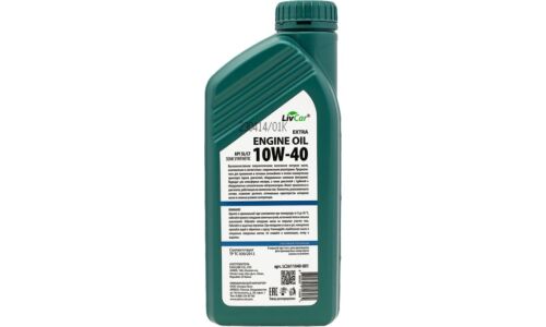 Масло моторное LivCar Engine Oil Extra 10w40, полусинтетическое, API SL/CF, универсальное, 1л, арт. LC2611040-001