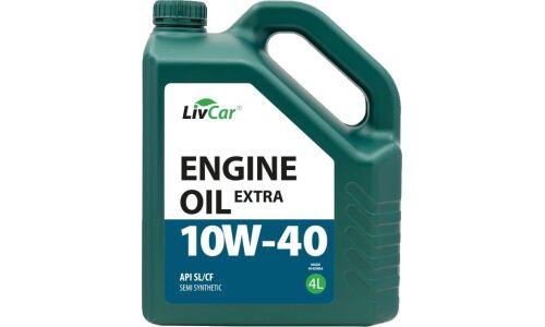 Масло моторное LivCar Engine Oil Extra 10w40, полусинтетическое, API SL/CF, универсальное, 4л, арт. LC2611040-004