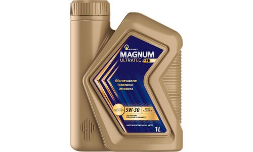 Масло моторное Роснефть Magnum Ultratec FE 5w30, синтетическое, API SN, ILSAC GF-5, для бензинового двигателя, 1л, арт. 40816332