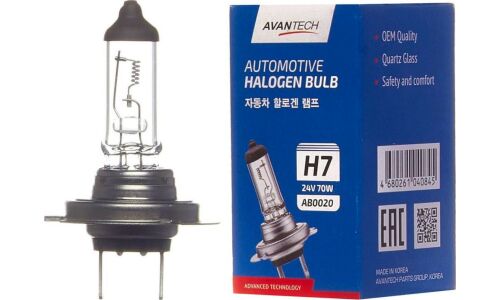 Лампа галогенная Avantech Halogen Bulb H7 (PX26d, T11), 24В, 70Вт, 3200К, 1 шт, арт. AB0020