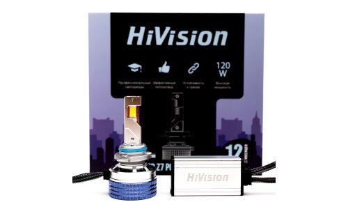 Лампа светодиодная HiVision Z7 Power Bright HB4(9006) (P22d, T12), 12В, 50Вт, 6000К, комплект 2 шт, арт. Л0431