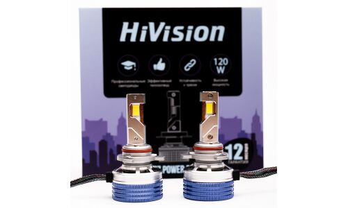 Лампа светодиодная HiVision Z7 Power Bright HIR2(9012) (PX22d, T11), 12В, 50Вт, 6000К, комплект 2 шт, арт. Л0427