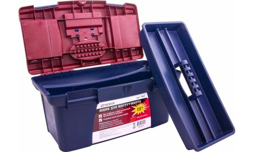Ящик для инструментов Thorvik 19", пластиковый, размер 490х275х240мм, арт. TB19