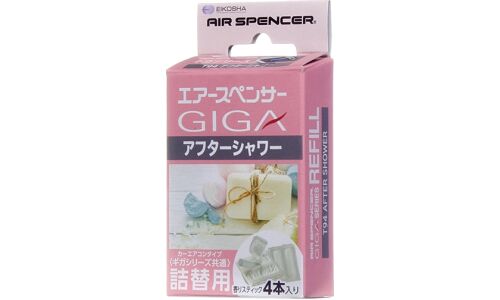 Картриджи для ароматизатора в дефлектор Eikosha Giga After Shower (Парфюм), меловой, клипса, 4 шт, арт. T-94