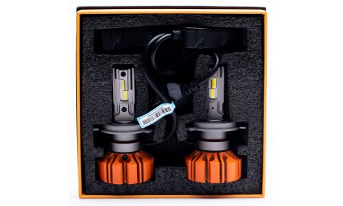 Лампа светодиодная HiVision Z1 PRO v2 H4 (P43t, T16), 12В, 20/20Вт (соответствует 60/55Вт), 6000К, комплект 2 шт, арт. Л0457