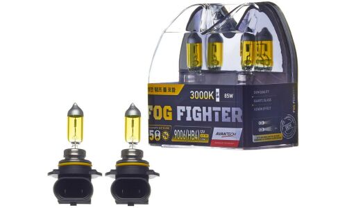 Лампа галогенная Avantech Fog Fighter HB4(9006) (P22d, T12), 12В, 51Вт (соответствует 85Вт), 3000К, комплект 2 шт, арт. AB3006