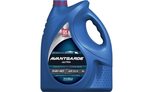 Масло моторное Лукойл Avantgarde Ultra 5w40 полусинтетическое, API CI-4/SL, ACEA E7, JASO DH-1, для дизельного двигателя, 5л, арт. 1595288