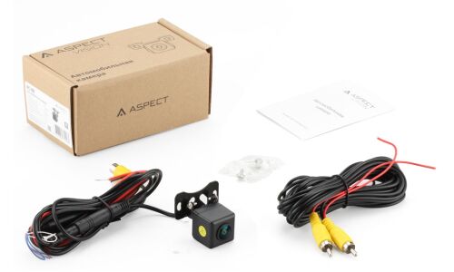 Камера заднего вида Aspect RC-8B, универсальная, c кронштейном, 12В, 170°, IP68, 1280*720, парковочная разметка