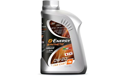 Масло моторное G-Energy Synthetic Far East 0w20, синтетическое, API SP, ILSAC GF-6A, для бензинового двигателя, 1л, арт. 253142535