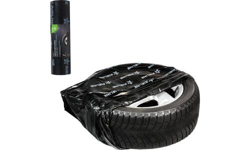 Пакеты для колес R12-22 PRO, 20 шт в рулоне, 115x115 см, ПНД повыш.прочн. 25 мкм, черн. AIRLINE, арт. ADPB009