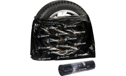 Пакеты для колес R12-22 PRO, 20 шт в рулоне, 115x115 см, ПНД повыш.прочн. 25 мкм, черн. AIRLINE, арт. ADPB009