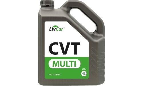 Масло трансмиссионное LivCar Multi CVT, синтетическое, универсальное, для вариаторов, 4л, арт. LC0805CVT-004