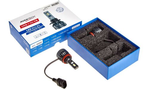 Лампа светодиодная Avantech LED Bulbs H11 (PGJ19-2, T11), 12В, 35Вт (соответствует 55Вт), 6500К, комплект 2 шт, арт. ALB1135W