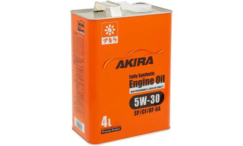 Масло моторное Akira Engine Oil 5w30, синтетическое, API SP/CF, ILSAC GF-6A, универсальное, 4л, арт. A00032238-004