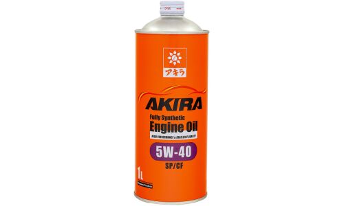 Масло моторное Akira Engine Oil 5w40, синтетическое, API SP/CF, универсальное, 1л, арт. A00032241-001