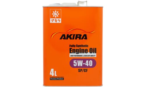 Масло моторное Akira Engine Oil 5w40, синтетическое, API SP/CF, универсальное, 4л, арт. A00032242-004