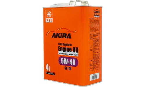 Масло моторное Akira Engine Oil 5w40, синтетическое, API SP/CF, универсальное, 4л, арт. A00032242-004