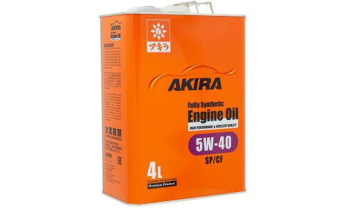 Масло моторное Akira Engine Oil 5w40, синтетическое, API SP/CF, универсальное, 4л, арт. A00032242-004