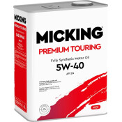 Масло моторное Micking Premium Touring MG1 5w40, синтетическое, API SN, для бензинового двигателя, 4л, арт. OIL4066 Масло моторное Micking Premium Touring MG1 5w40, синтетическое, API SN, для бензинового двигателя, 4л, арт. OIL4066