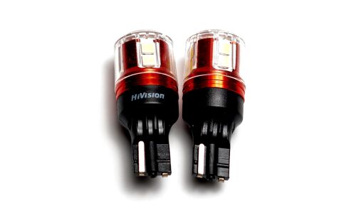 Лампа светодиодная HiVision W16W (W2.1x9.5d, T15), 12В, 4Вт (соответствует 16Вт), комплект 2 шт, арт. Л0482