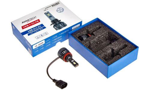 Лампа светодиодная Avantech LED Bulbs H8 (PGJ19-1, T11), 12В, 35Вт, 6500К, комплект 2 шт, арт. ALB0835W