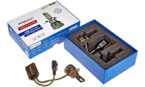 Лампа светодиодная Avantech LED Bulbs HIR2 (9012) (PX22d, T11), 12В, 45Вт (соответствует 55Вт), 6500К, комплект 2 шт, арт. ALB901245W