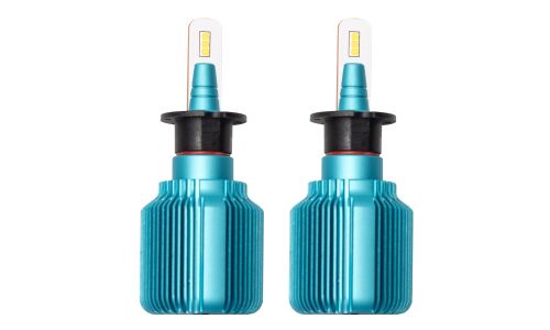 Лампа светодиодная HiVision LED A1 H3 (PK22s, T12), 12/24В, 20Вт (соответствует 55Вт), 6000К, комплект 2 шт