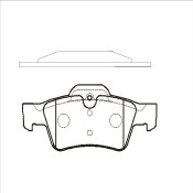 Колодки тормозные дисковые CTR, задние, комплект на ось (4 шт), арт. GK0080