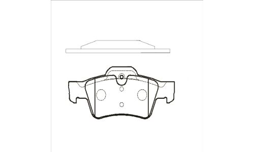 Колодки тормозные дисковые CTR, задние, комплект на ось (4 шт), арт. GK0080