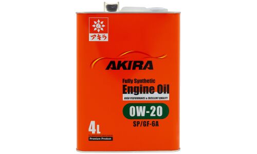 Масло моторное Akira Engine Oil 0w20, синтетическое, API SP, ILSAC GF-6A, для бензинового двигателя, 4л, арт. A00032230-004