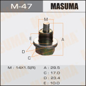 Болт маслосливной с магнитом Masuma  Isuzu   14х1.5mm   UBS, UCS,  UES, UER