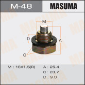 Болт маслосливной с магнитом Masuma  Toyota    CAMI, RUSH