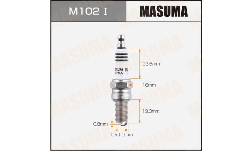Свеча зажигания Masuma Iridium с иридиевым электродом, арт. M102I