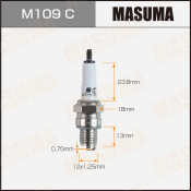 Свеча зажигания MASUMA NICKEL D8HA