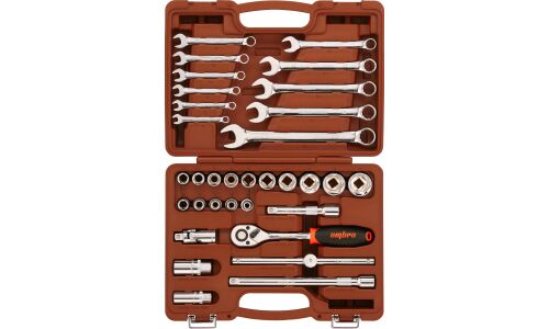 Набор инструментов Ombra, под размер 1/2", комплект 33 предмета, арт. 55516