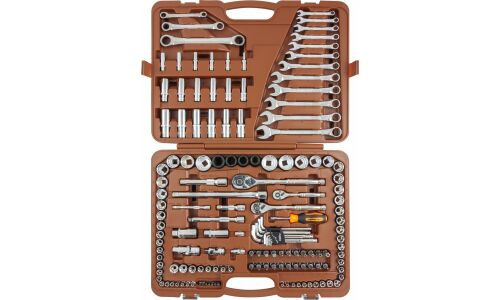 Набор инструментов Ombra, под размеры 1/2", 1/4" и 3/8", комплект 150 предметов, арт. 55544