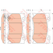 Колодки тормозные TRW дисковые, арт. GDB3505