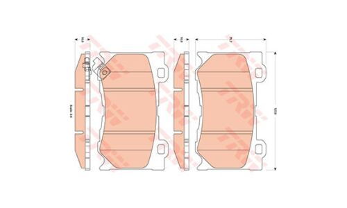 Колодки тормозные TRW дисковые, арт. GDB3505