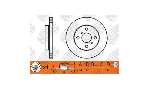 Тормозной диск NiBk, арт. RN1253