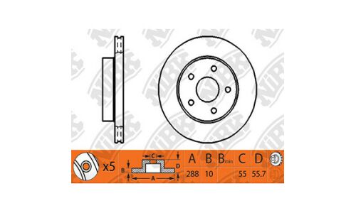 Тормозной диск NiBk, арт. RN1254