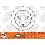 Тормозной диск NiBk, арт. RN1489