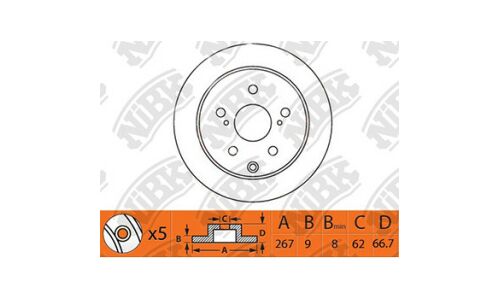 Тормозной диск NiBk, арт. RN1489