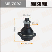 Шаровая опора MASUMA front low MITSUBISHI CANTER 05-