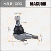 Опора шаровая Masuma, арт. MB-E4000