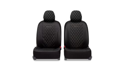 Чехлы Autoprofi Excellent, для переднего и заднего ряда, экокожа, черный цвет, 11 предметов, арт. EXL-1103G BK/BK